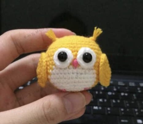 toypw钩针编织手工diy材料包迷你猫头鹰玩偶挂件礼品玩具成品定制