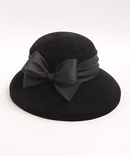 CA4LA新款羊毛礼帽女秋冬英伦复古小赫本帽羊毛呢毡帽法式百搭帽