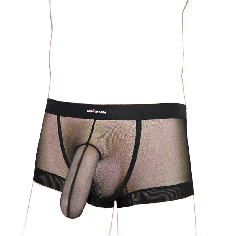 大码男士内裤鼻子套大象内裤全透明平角角裤网纱低腰分离超薄男干,女士内衣/男士内衣/家居服,男平角内裤,淘宝优惠券,粉丝福利购,淘宝优惠卷