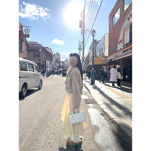 YEXIAOTING叶小婷  雾都晚宴 法式V领扭结绑带优雅收腰连衣裙长裙