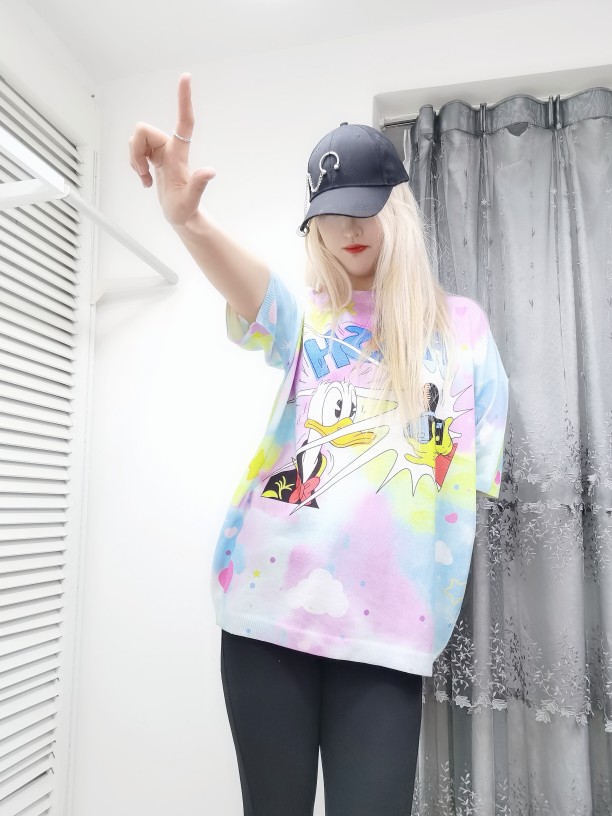 GZYY  YC015#  2024春夏大码胖MM时尚针织衫均码  110-165斤