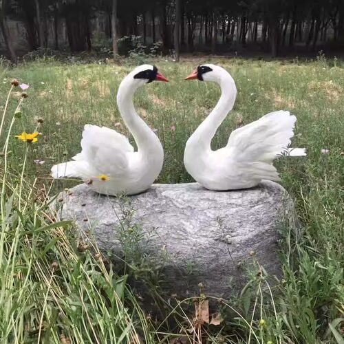 仿真天鹅家居摆件影视色影道具