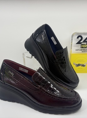 24Hrs24Hrs西班牙24小时进口女士质感珠光小牛皮鞋 时尚单鞋26652