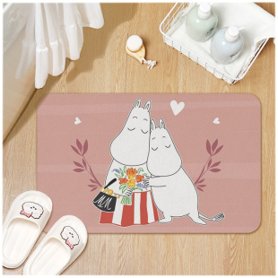 欢迎来到Moomin的世界。浴室卫生间硅藻泥地垫防滑脚垫吸水速干垫