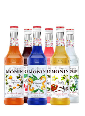 MONIN莫林糖浆700ml香草榛果橘皮百香果绿薄荷焦糖奶茶咖啡调酒