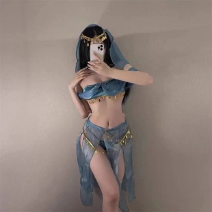 纯欲风超仙古风肚兜宫廷女寝服睡裙 性感睡衣女抹胸异域舞姬全套装