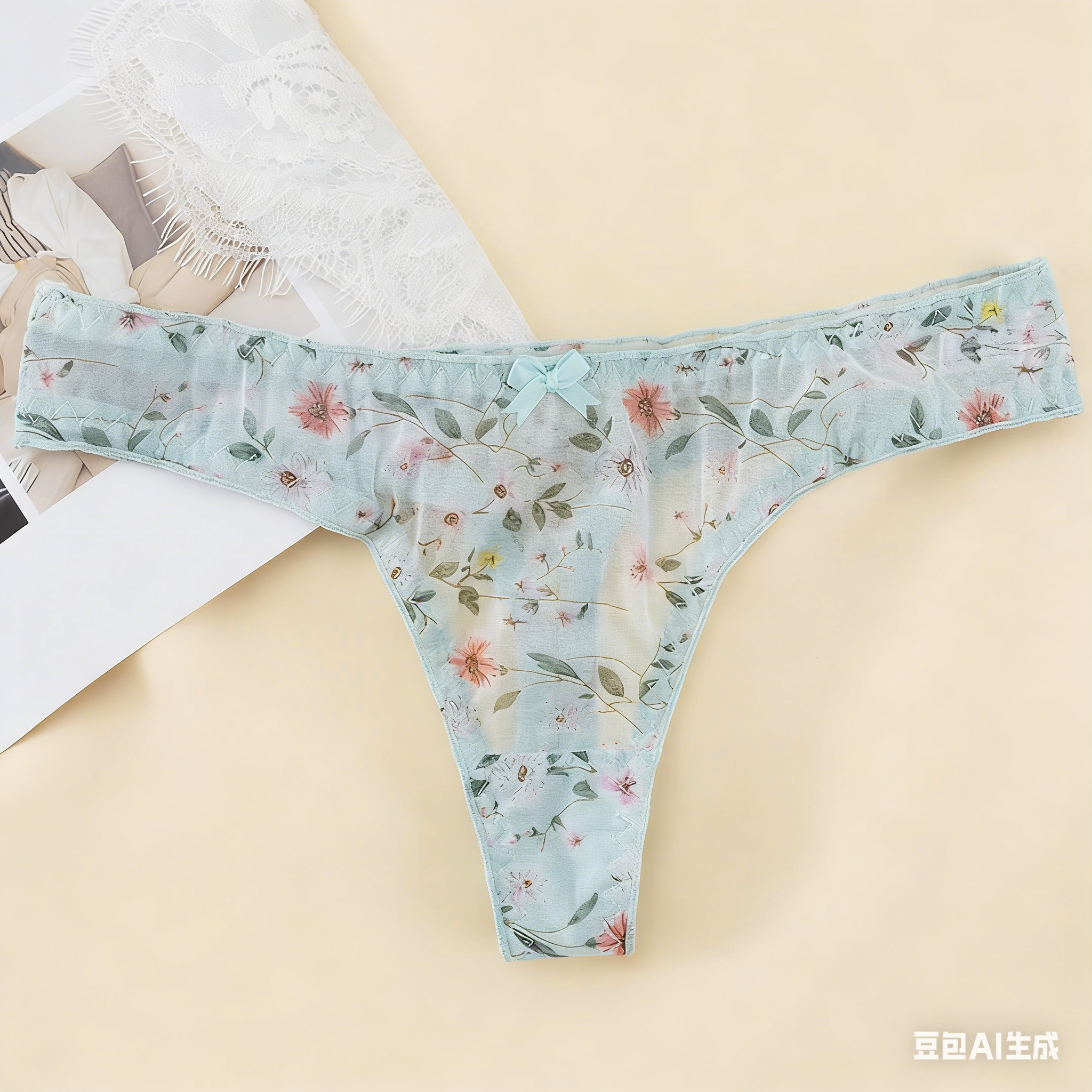 蕾丝印花式丁字裤低腰t裤女亲肤透气三角内裤女纯棉裆,女士内衣/男士内衣/家居服,女丁字裤,淘宝优惠券,粉丝福利购,淘宝优惠卷