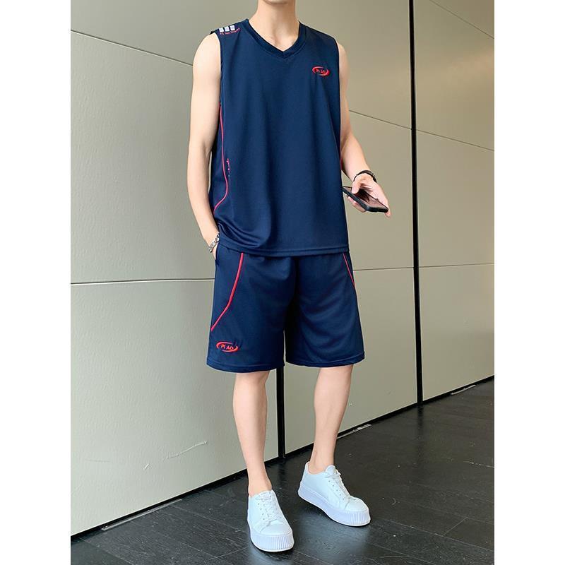 男士无袖篮球服睡衣夏季冰