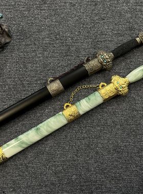 金属仿古锻造永乐剑龙泉刀剑送礼未开刃防身小剑工艺品短剑摆件