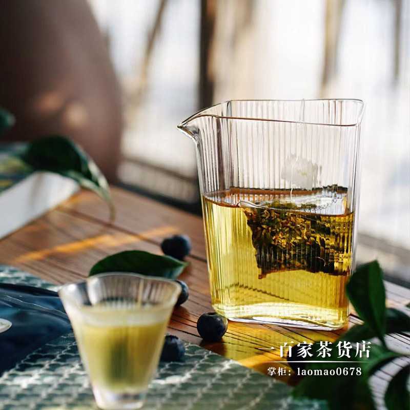 梁明毓茶具 理则公道杯 匀杯 干泡茶席茶空间唯美禅意玻璃公道杯