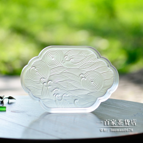 梁明毓琉璃水天一色壶承托盘茶具