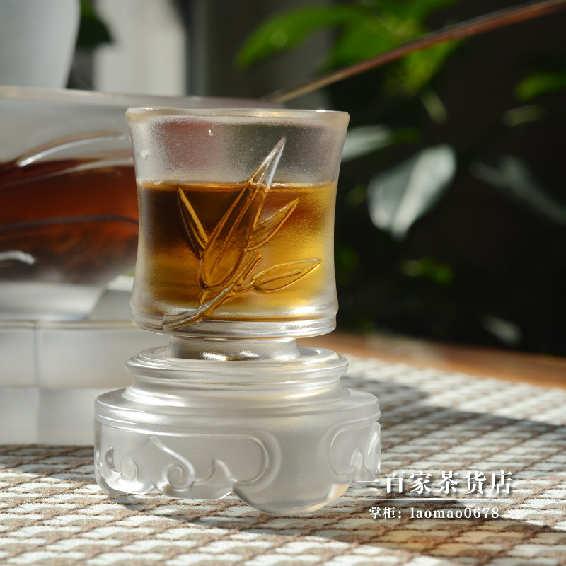 梁明毓琉璃茶具碧君竹节品杯茶杯图片