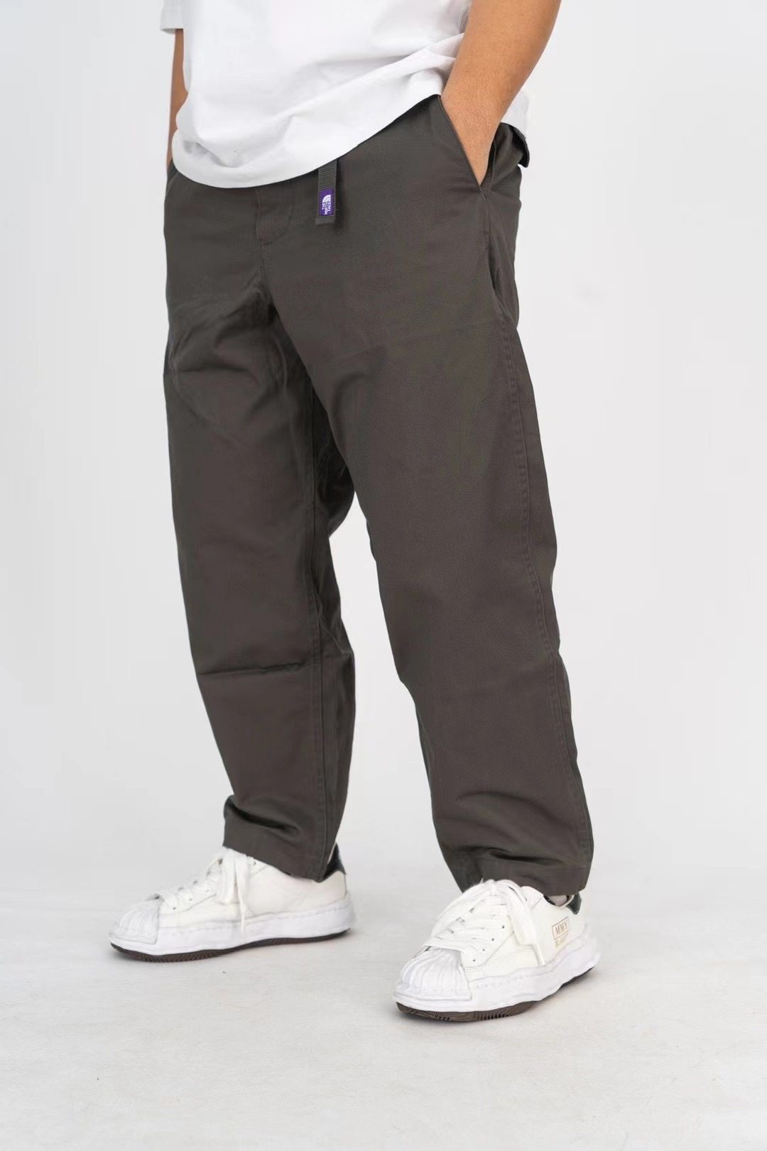 紫标系列twill wide tapered chino宽松休闲裤布裤长裤3色现货