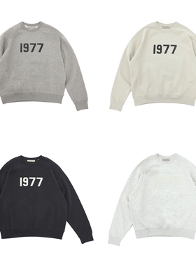 FEAR OF GOD ESSENTIALS植绒1977圆领加绒宽松卫衣男女情侣款4色