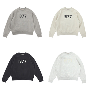 ESSENTIALS植绒1977圆领加绒宽松卫衣男女情侣款 GOD 4色 FEAR