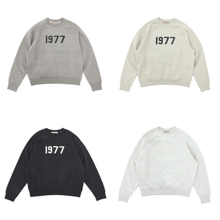 FEAR OF GOD ESSENTIALS植绒1977圆领加绒宽松卫衣男女情侣款4色