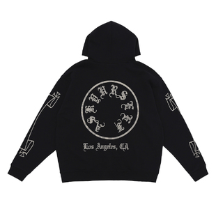 Askyurself V10梵文哥特字母印花重磅加绒连帽卫衣帽衫情侣男女款