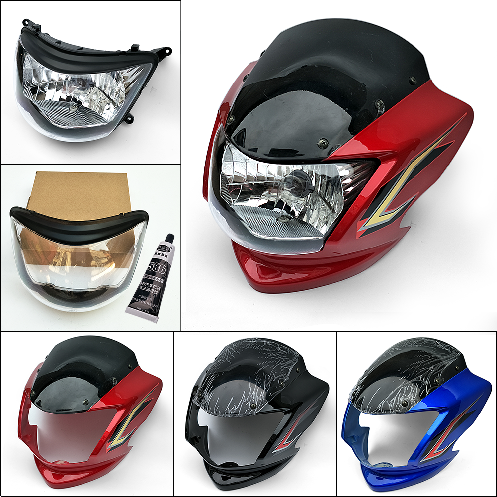 适用摩托车配件轻骑悦胜铃木锐爽EN125-3/3E/EN150大灯罩大灯总成