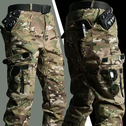 Камуфляжные осенние рабочие тактические износостойкие зимние штаны