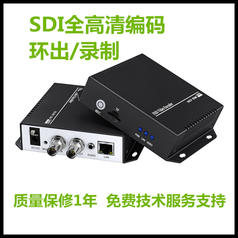 H.265编码SDI高清编码器TF录制网络传输高清视频采集盒SDI编码器