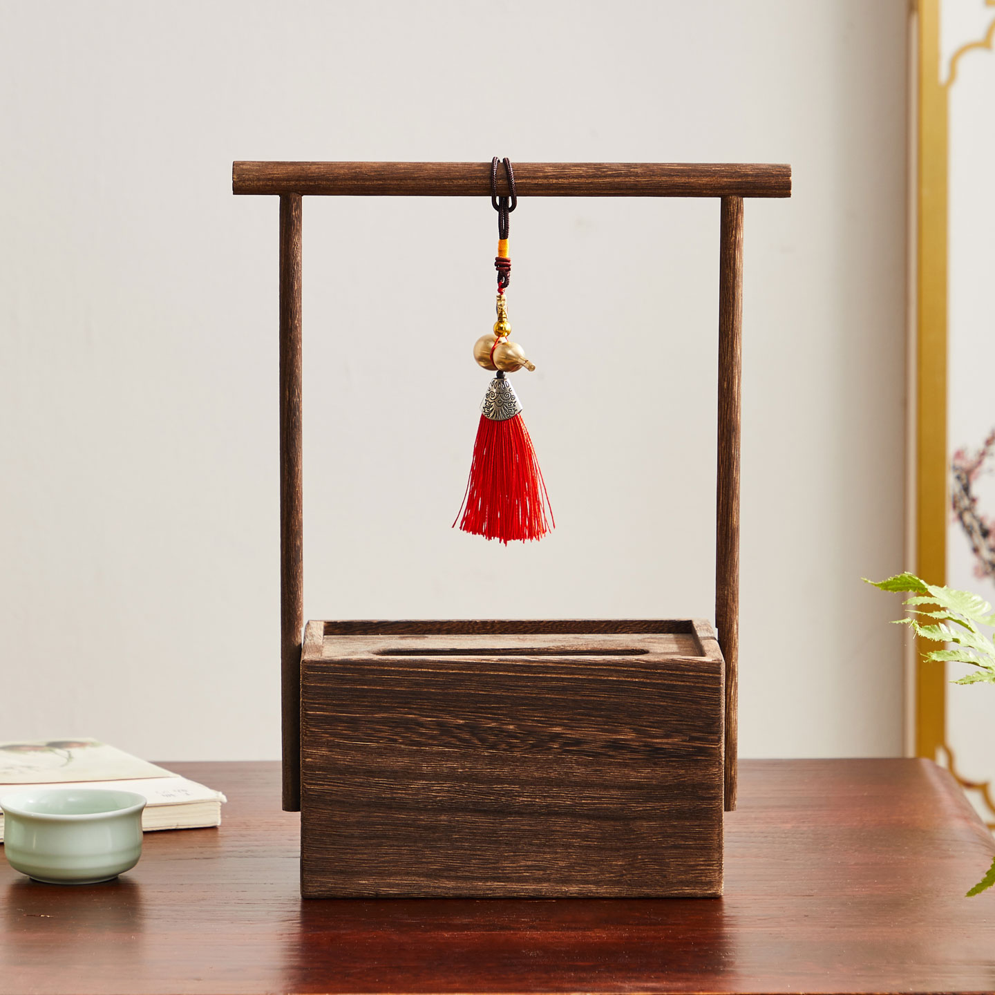 纸抽盒复古餐巾纸盒憨娃置物架