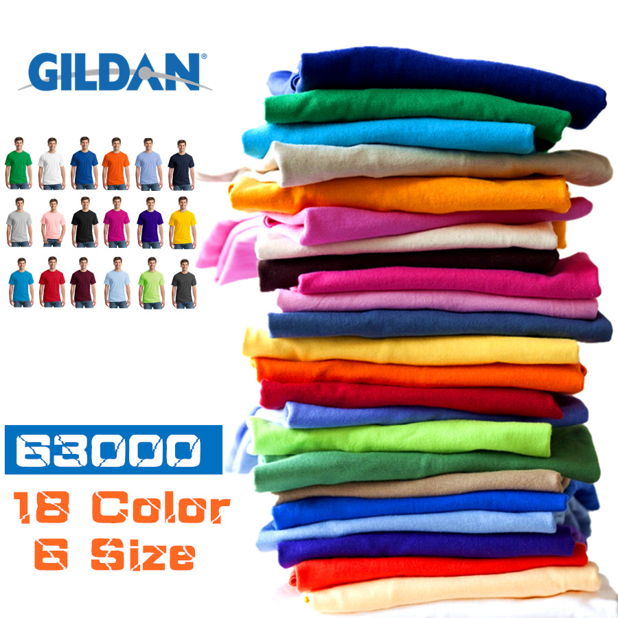Gildan吉尔丹63000定制T恤纯棉空白广告文化衫工作服班服定做diy