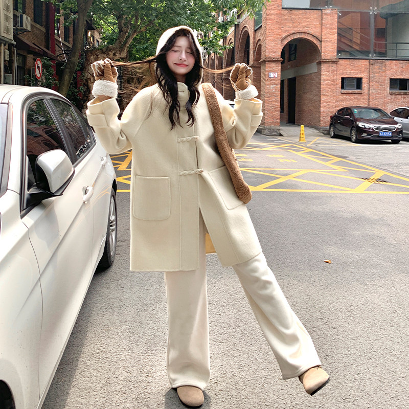 冬季新品  双面羊毛大衣女韩系宽松显瘦外套A7102-P265K388图片