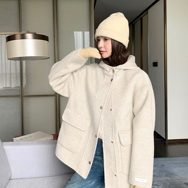 冬季新款  双面羊绒大衣女韩系宽松外套 A7101-P265-K378图片