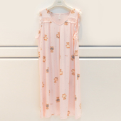 品牌睡衣2025夏季 睡裙家居服 女士莫代尔棉卡通可爱甜美淑女无袖