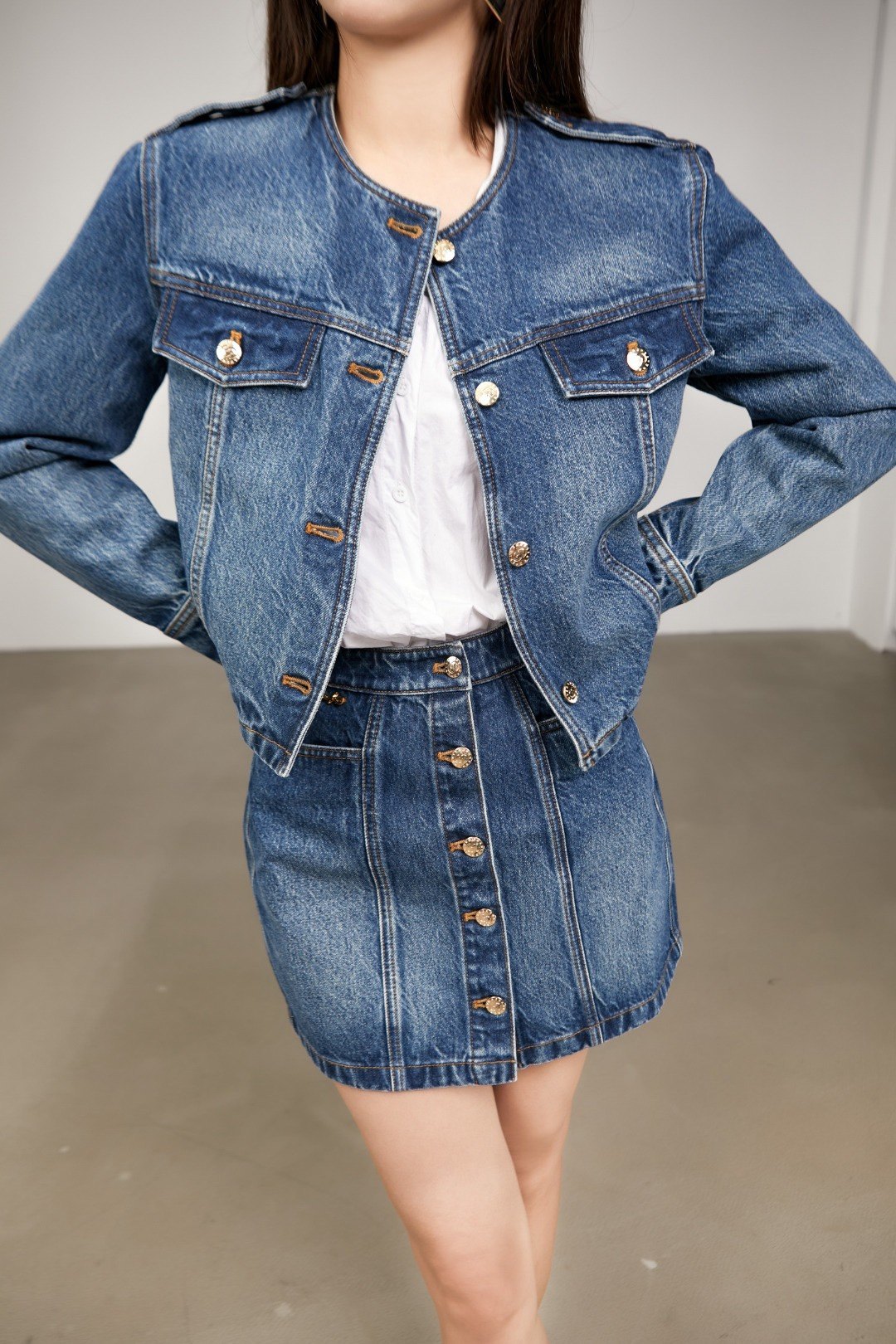 chester charles 女款酷帥!高級土耳其洗水牛仔半身裙香港直发