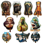 国外山海经游戏周边通通通卡布奇诺铝膜气球生日派对场景装 饰气球