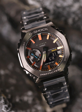 卡西欧手表男生GSHOCK农家八角橡树太阳能蓝牙运动GM-B2100BPC-1A