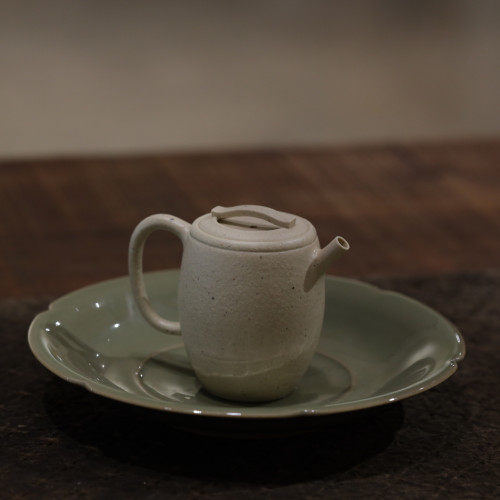 白玉段108cc玉瓦紫砂茶壶