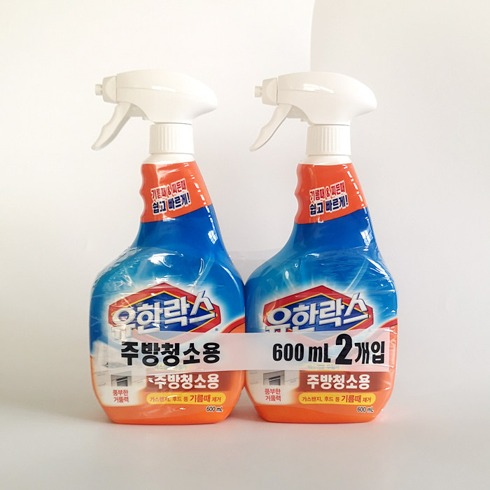 箱起另询韩国进口有限厨房清洁剂去油 去渍 泡沫型600ml两瓶