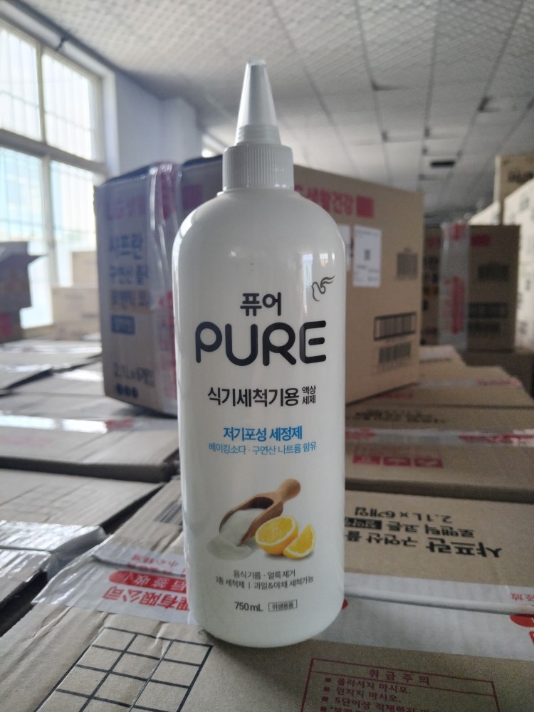 箱起另询韩国进口碧珍洗碗机用液体洗涤剂洗洁精瓶装750ml