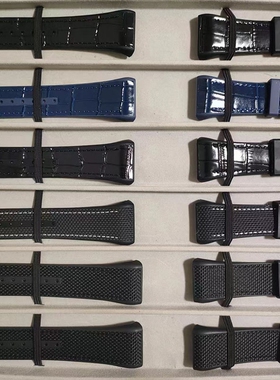 代用FM法兰K穆勒真皮手表带男法穆兰V45硅胶尼龙黑蓝色表链28mm