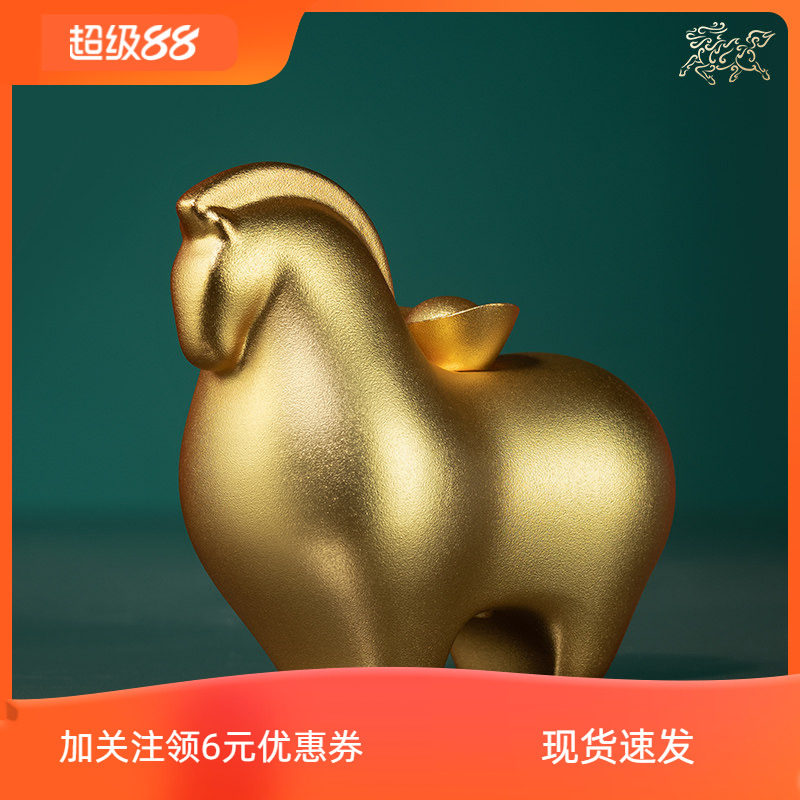 铜马上有钱铜师傅摆件马礼品中式