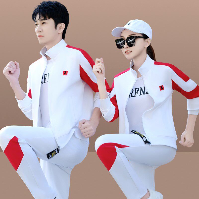 官方迈耐克斯情侣运动套装2026新款春秋休闲跑步服男女卫衣三件套