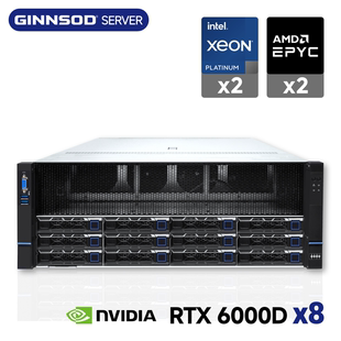 SERVER│八卡PRO6000D 84G机架式AI模型推理微调本地部署4U服务器