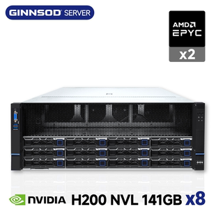 SERVER│八卡H200 141G机架AI模型推理微调本地部署IDC 4U服务器