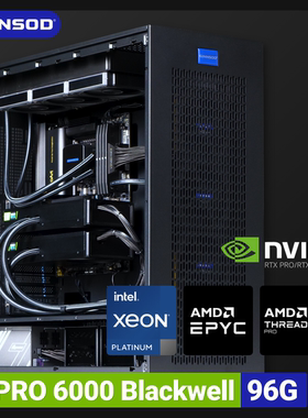 GINNSOD│双显卡PRO6000 96G主机水冷版GPU工作站AI超静音服务器