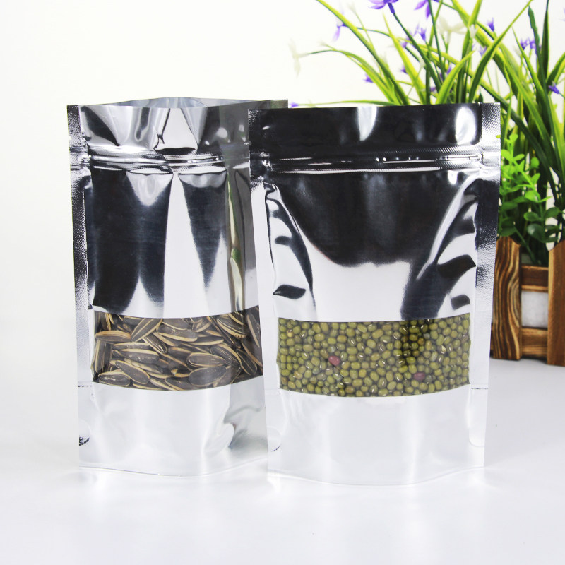 镀铝开窗自立自封袋 干果食品分装袋铝箔袋包装袋批发定制100个价