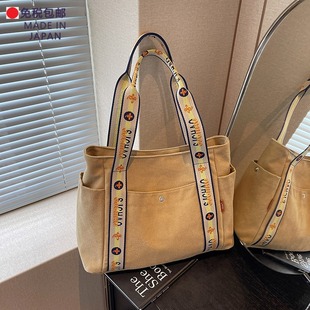 日本代购 帆布包大学生上课单肩百搭旅游斜挎包通勤托特包 2025新款