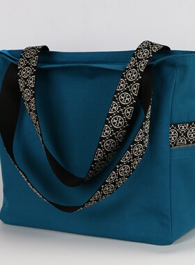 日本代购帆布包上班通勤高级感大容量时尚秋冬季单肩包百搭托特包