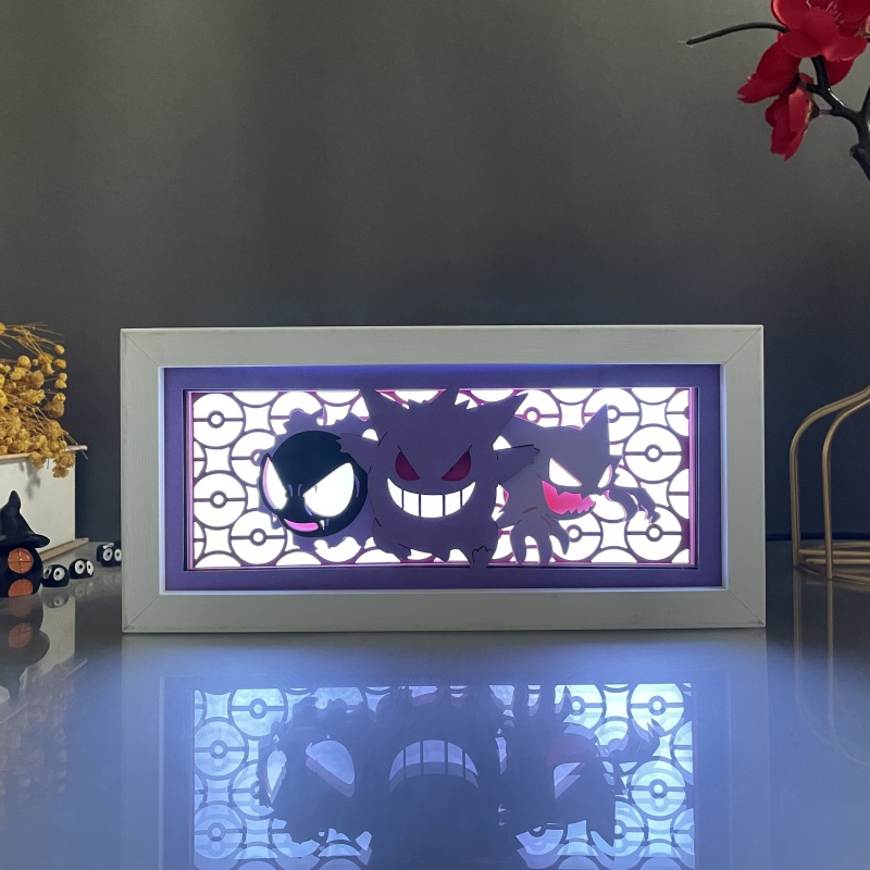 神奇宝贝宝可梦鬼斯通耿鬼纸雕灯