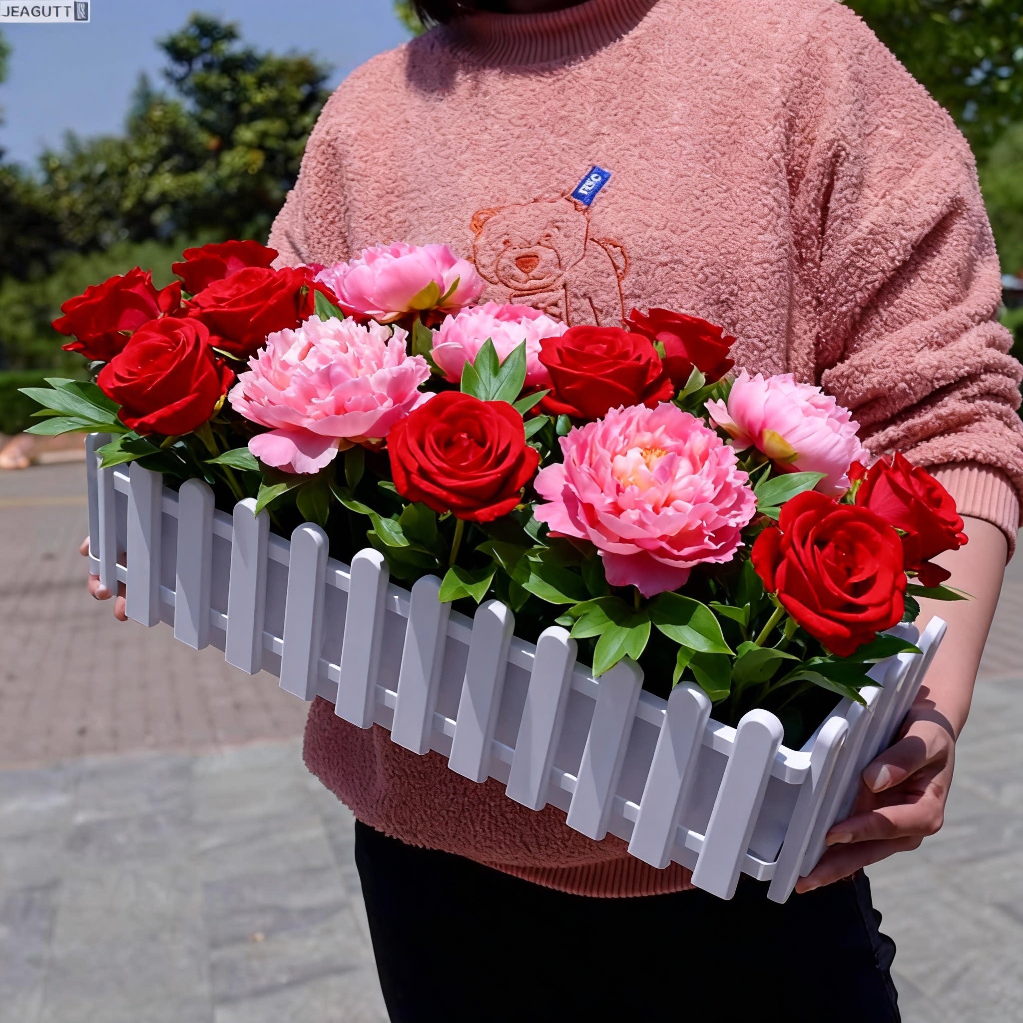 树脂栅栏长条花槽大号阳台种菜盆