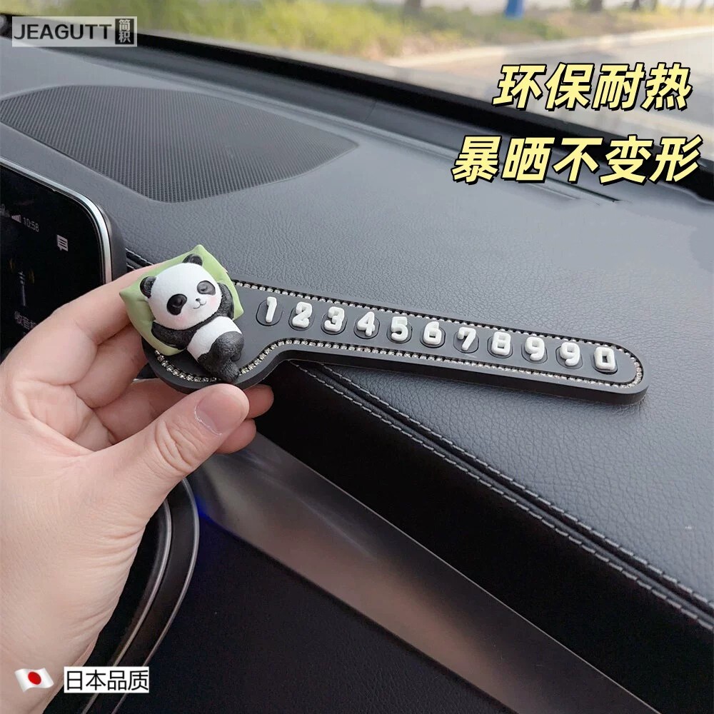 日本车载隐藏免粘临时停车号码牌