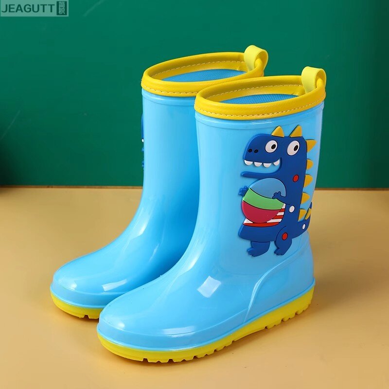 儿童高筒恐龙卡通雨靴