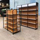 四柱木纹超市货架便利店文具店多层多功能展示架单面双面零食架子