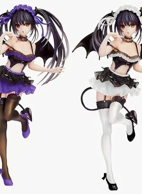 约会大作战 时崎狂三手办 白色紫色小恶魔精灵 景品摆件模型 批发